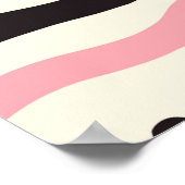 手描きの筆のパターン、ジグザグ、線、曲線 ポスター (角)