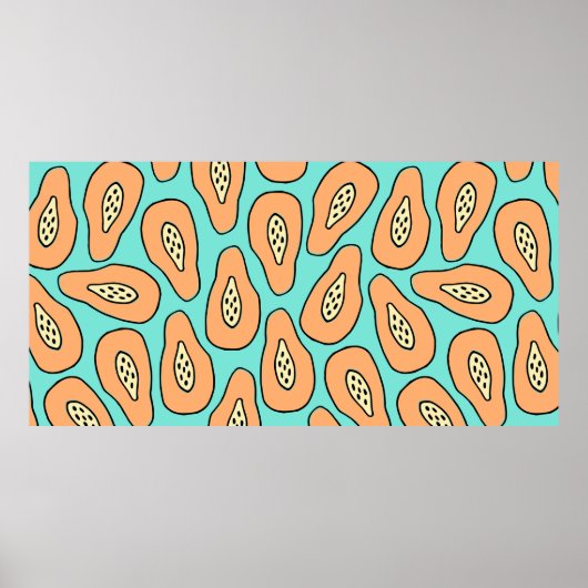 手描きの紙を使ったシームレスな模様。  ポスター (正面)