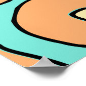 手描きの紙を使ったシームレスな模様。  ポスター (角)