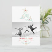 手描きの素朴な喜びのカリグラフィー植物写真 シーズンカード (スタンド正面)