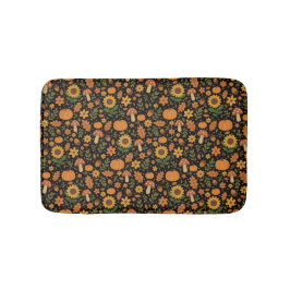 手描きの素朴な秋のパターンバスマット バスマット