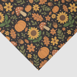 手描きの素朴な秋のパターン折り紙 薄葉紙