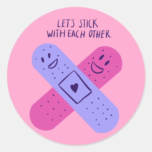 手描きの絆創膏 卑猥なジョーク ラウンドシール (正面)