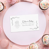 手描きの結婚式のケーキ バカリー ビジネス 名刺