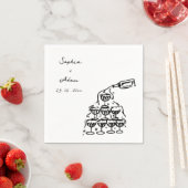 手描きの結婚式の愛を讃えて スタンダードカクテルナプキン (インサイチュ)