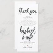 手描きの結婚式は食器セットカードv2感謝していしています プログラム (正面/裏面)