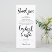 手描きの結婚式は食器セットカードv2感謝していしています プログラム (スタンド正面)