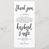 手描きの結婚式は食器セットカードv2感謝していしています プログラム (正面)