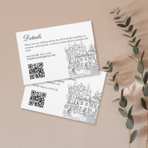 手描きの結婚式場 マンション イラスト RSVP