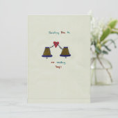 手描きの結婚式招待状カード 招待状 (スタンド正面)