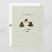 手描きの結婚式招待状カード 招待状 (正面/裏面)