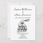 手描きの結婚式 Cheers to love 招待状 (正面)