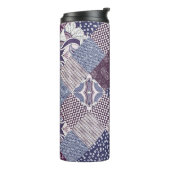 手描きの継ぎはぎの継ぎはぎの模様。ヴィンテージ タンブラー (回転左)