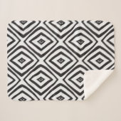 手描きの継ぎ目の無い文様  シェルパブランケット (正面(横))