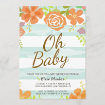 手描きの緑のストライプの花リース