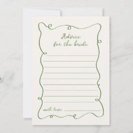 手描きの緑のフレーム アドバイス カード