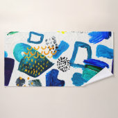 手描きの線による継ぎ目絵を描のない模様。 バスタオル (バスタオル)