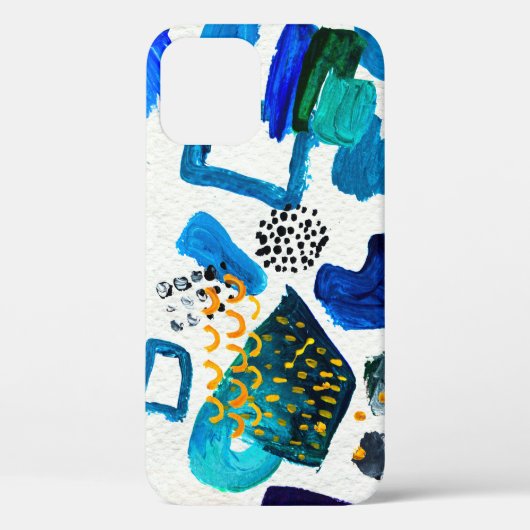 手描きの線による継ぎ目絵を描のない模様。 Case-Mate iPhoneケース (裏面)