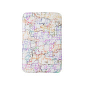 手描きの線を真似たデザイン バスマット (正面縦)
