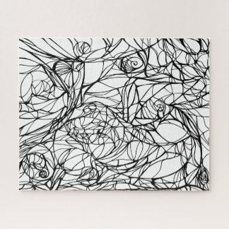 手描きの線画がユニークなパズル、色を塗ってね ジグソーパズル