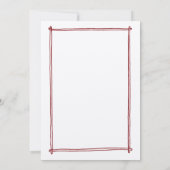 手描きの線画　遊び心あふれるウェディング 招待状 (裏面)