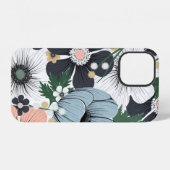 手描きの繊細な花のシームレスパターン iPhoneケース (裏面横)