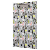 手描きの織り目加工のサボテンパターン クリップボード (左)