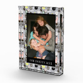 手描きの織り目加工のサボテンパターン フォトブロック (右)