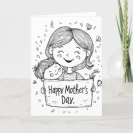 手描きの美しい母の日のカード シーズンカード