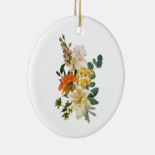 手描きの美しい花の花束。 セラミックオーナメント (右)