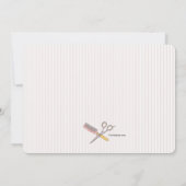 手描きの美容師エレメント招待状 招待状 (裏面)