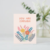 手描きの花で十分 ポストカード (スタンド正面)