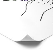 手描きの花とモチベーションアップの名言 ポスター (角)