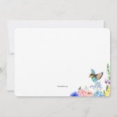 手描きの花と鳥の招待状 招待状 (裏面)