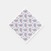 手描きの花のナプキン スタンダードカクテルナプキン (角)