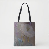 手描きの花のハンドバッグ トートバッグ - 花のアート (正面)