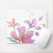 手描きの花のマウスパッド マウスパッド (マウス)