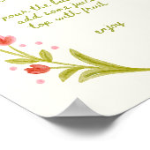 手描きの花のママオーザバー ポスター (角)