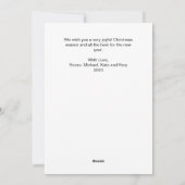 手描きの花の写真 ホリデー カード (裏面)