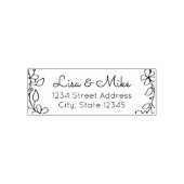 手描きの花の名前 ウェディングリターンアドレス セルフインキングスタンプ (デザイン)