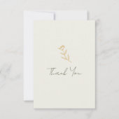 手描きの花の落書き ブライダルシャワー サンキューカード (正面)