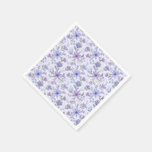 手描きの花の魅力的なナプキン スタンダードカクテルナプキン (角)