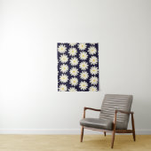 手描きの花をクリーム状に継ぎ目のない模様  タペストリー (インサイチュ)