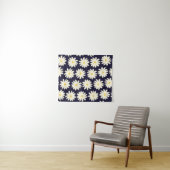 手描きの花をクリーム状に継ぎ目のない模様  タペストリー (インサイチュ(横))