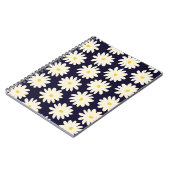 手描きの花をクリーム状に継ぎ目のない模様 ノートブック (左側)