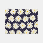 手描きの花をクリーム状に継ぎ目のない模様  フリースブランケット (正面(横))