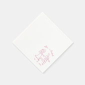 手描きの花嫁と花婿の和婚デザイン スタンダードカクテルナプキン (角)