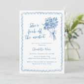 手描きの花嫁シャワー　ファーマーズマーケット 招待状 (スタンド正面)