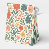 手描きの花柄パターン - カラフルな植物学 フェイバーボックス (裏面サイド)