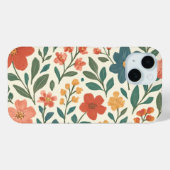 手描きの花柄 - カラフルな植物 Case-Mate iPhoneケース (裏面 (横))